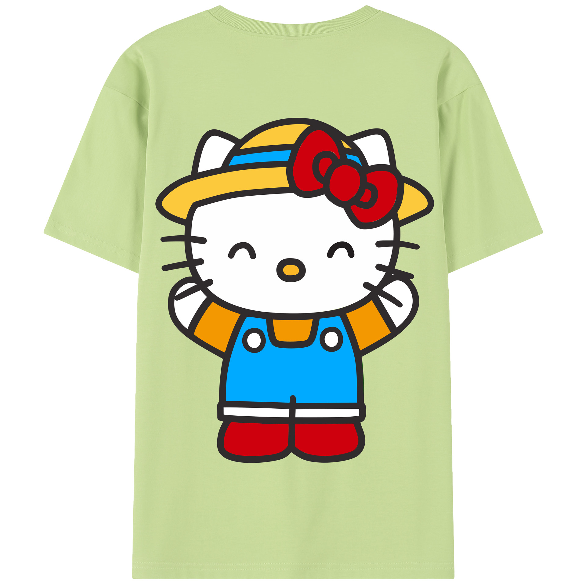 （画像用） Hello Kitty ハローキティ 綿100％半袖Tシャツ（背面プリント）
